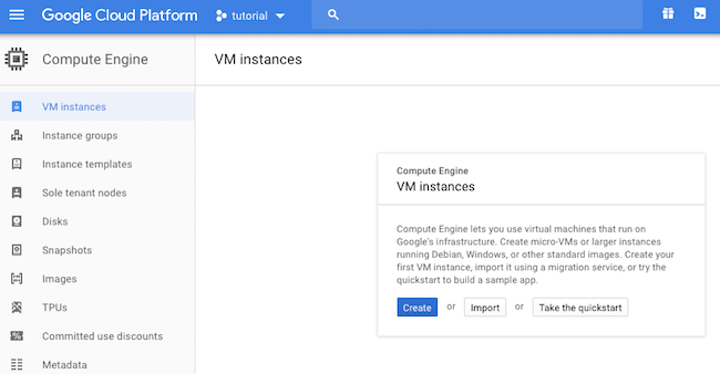 Creating a VM Instance in Google Compute Engine